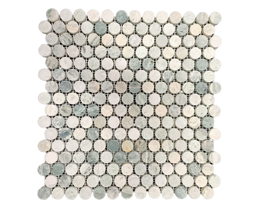 Marble Penny Round Mosaic