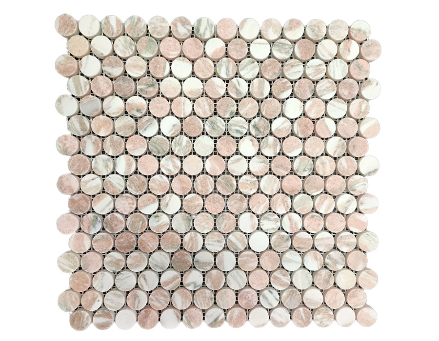Marble Penny Round Mosaic